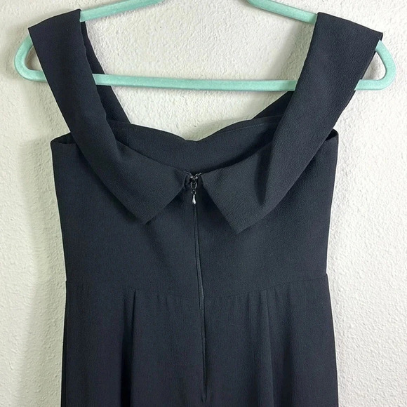 Show Me Your Mumu The Upton Off Shoulder Maxi Black Dress w/ side Slit size S - Picture 6 of 15
